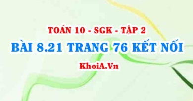 Bài 8.21 trang 76 Toán 10 Kết nối tri thức Tập 2